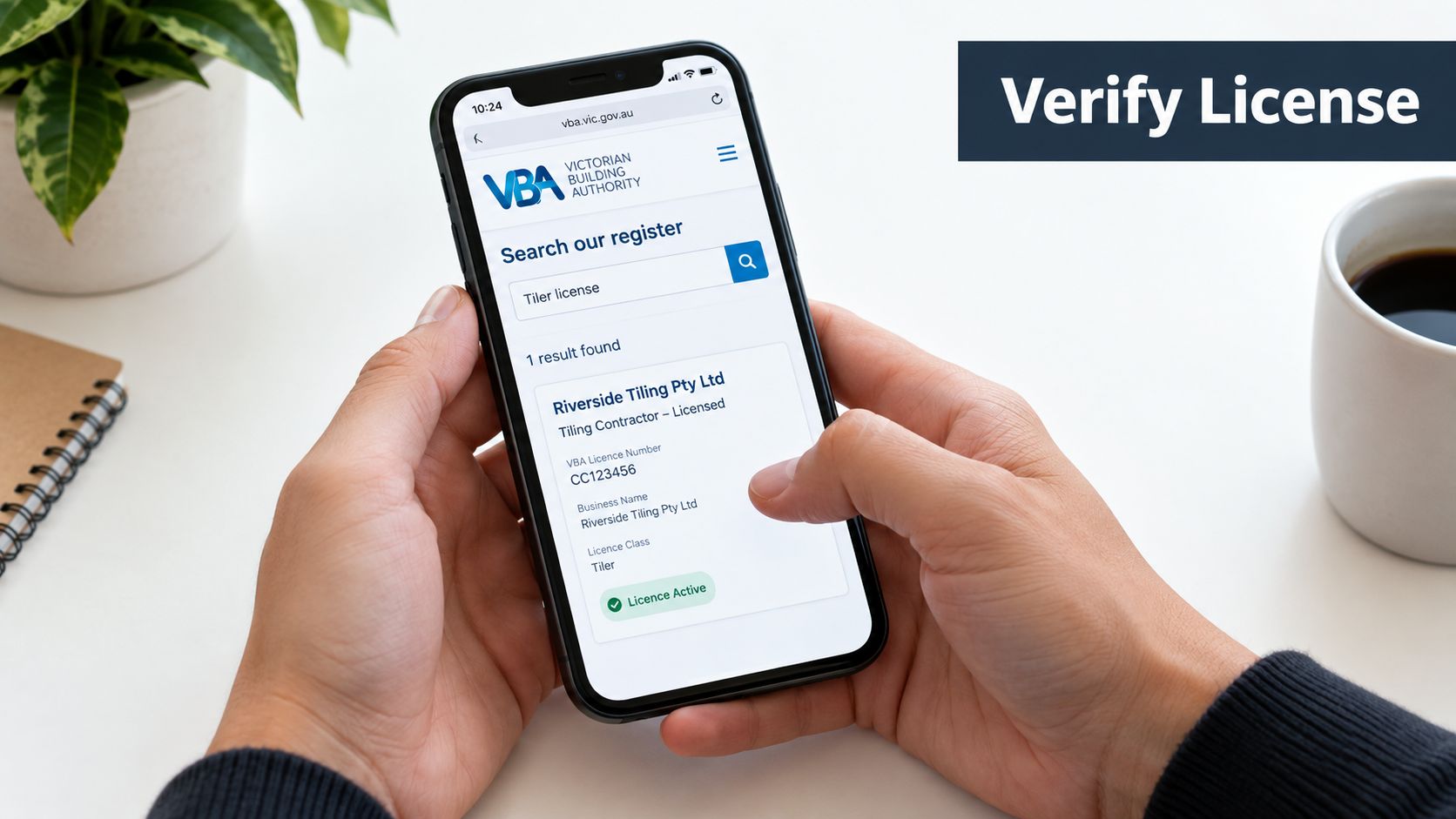 Screenshot from https://www.registrationvba.com.au/find-a-practitioner